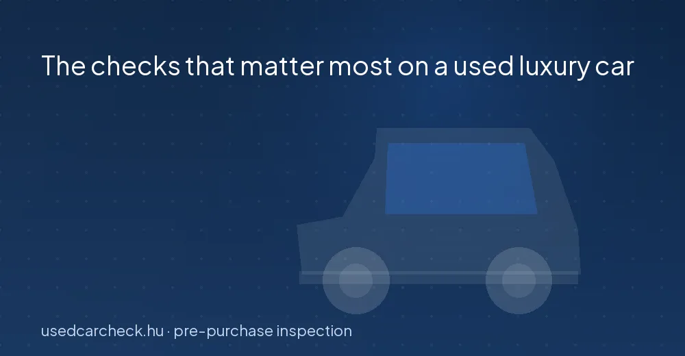 The checks that matter most on a used luxury car