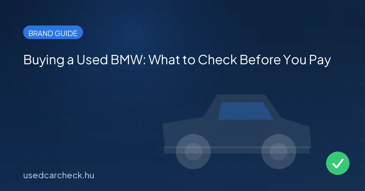 Buying a Used BMW: What to Check Before You Pay