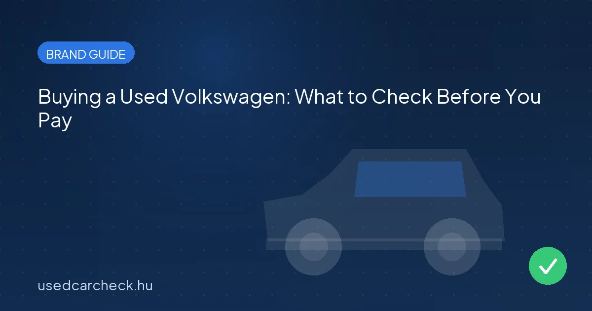 Buying a Used Volkswagen: What to Check Before You Pay