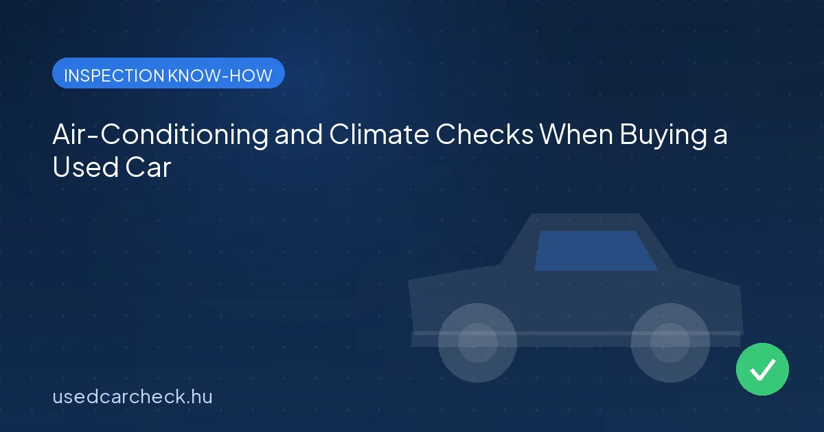 Air-Conditioning and Climate Checks When Buying a Used Car