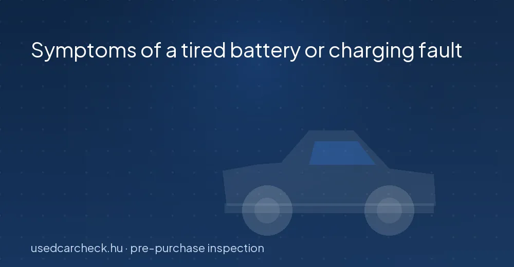 Symptoms of a tired battery or charging fault