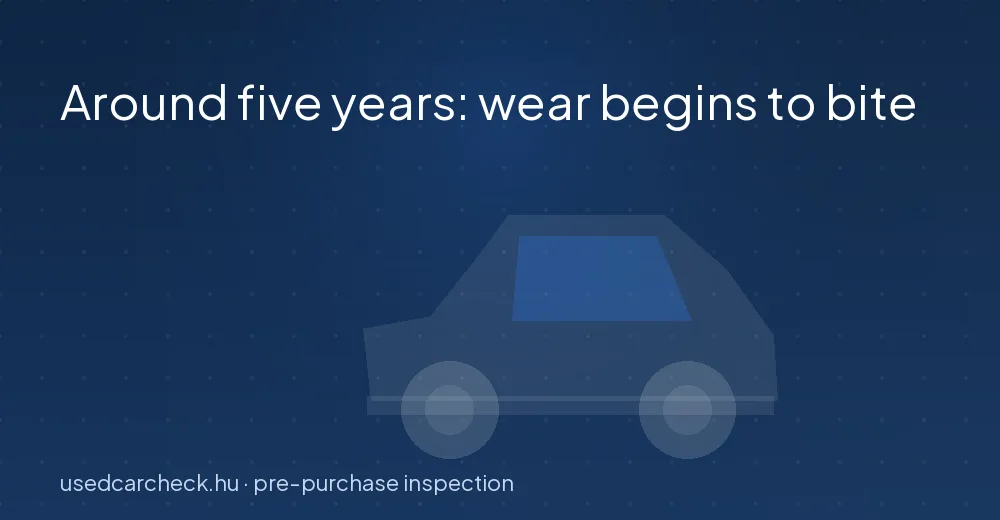 Around five years: wear begins to bite