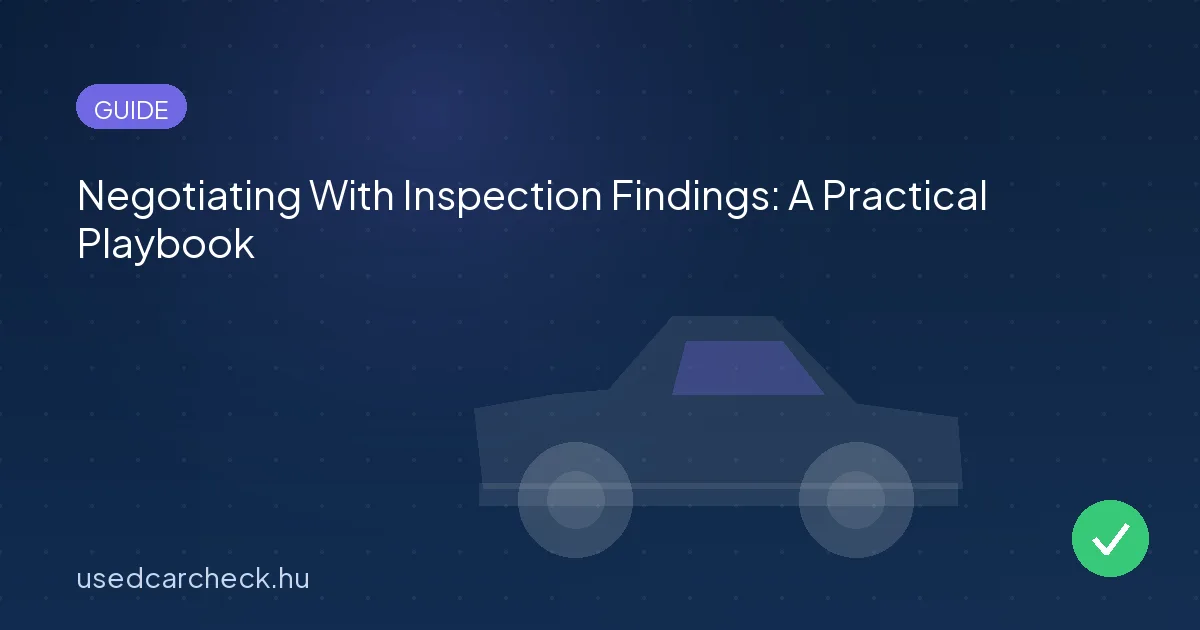 Negotiating With Inspection Findings: A Practical Playbook