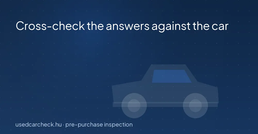 Cross-check the answers against the car