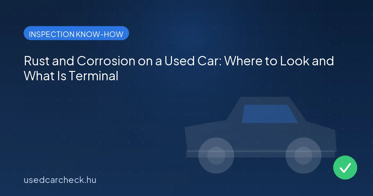 Rust and Corrosion on a Used Car: Where to Look and What Is Terminal