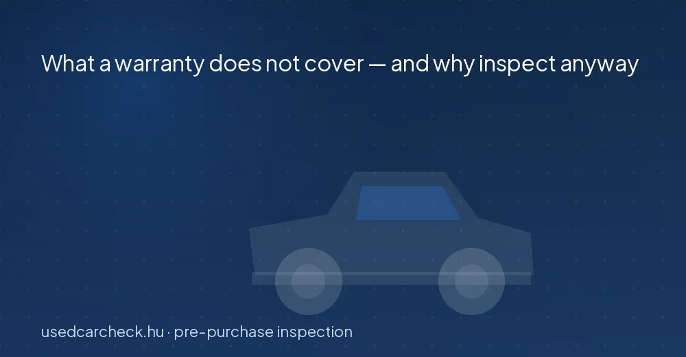 What a warranty does not cover — and why inspect anyway