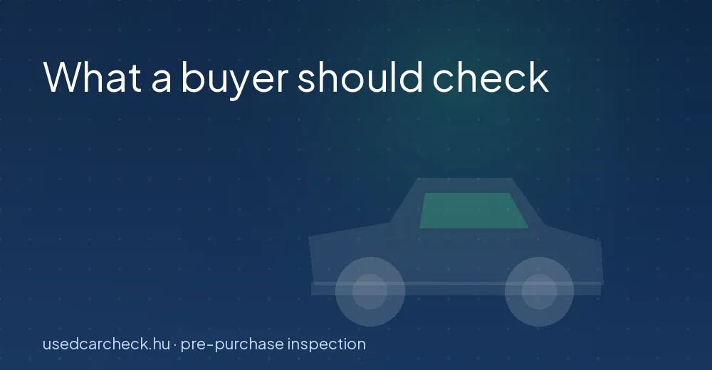 What a buyer should check