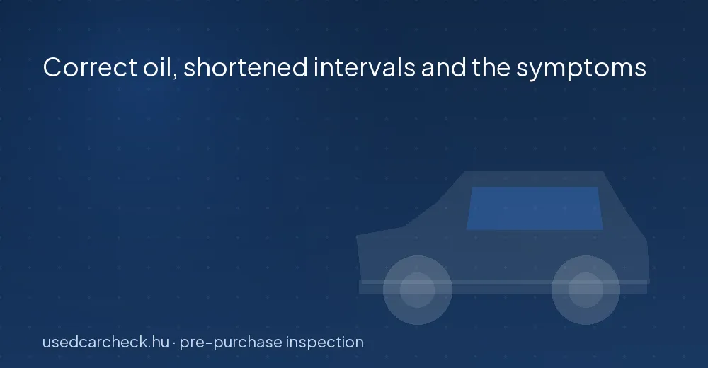 Correct oil, shortened intervals and the symptoms