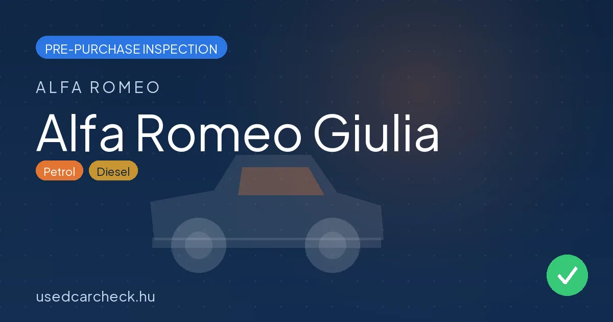 Alfa Romeo Giulia pre-purchase inspection