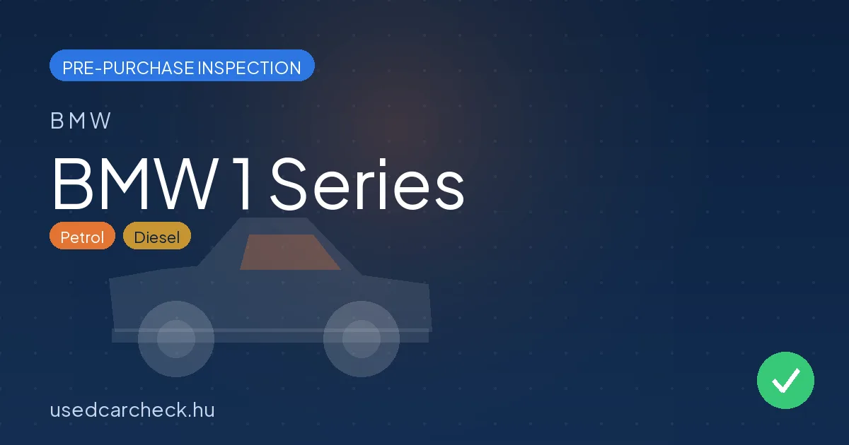 BMW 1 Series pre-purchase inspection