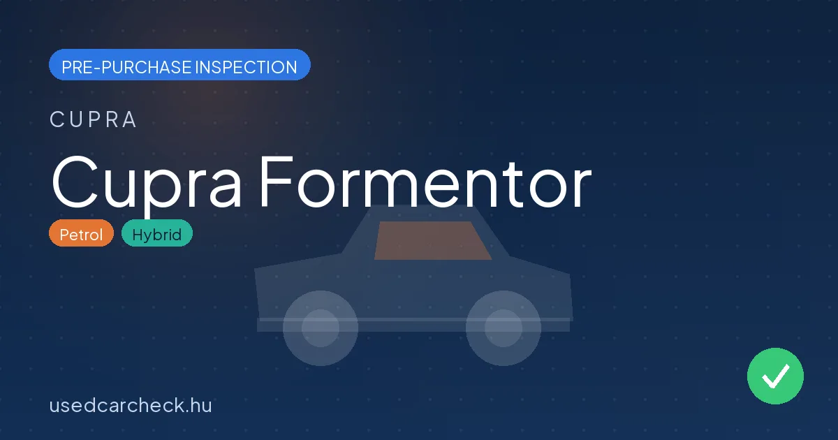 Cupra Formentor pre-purchase inspection