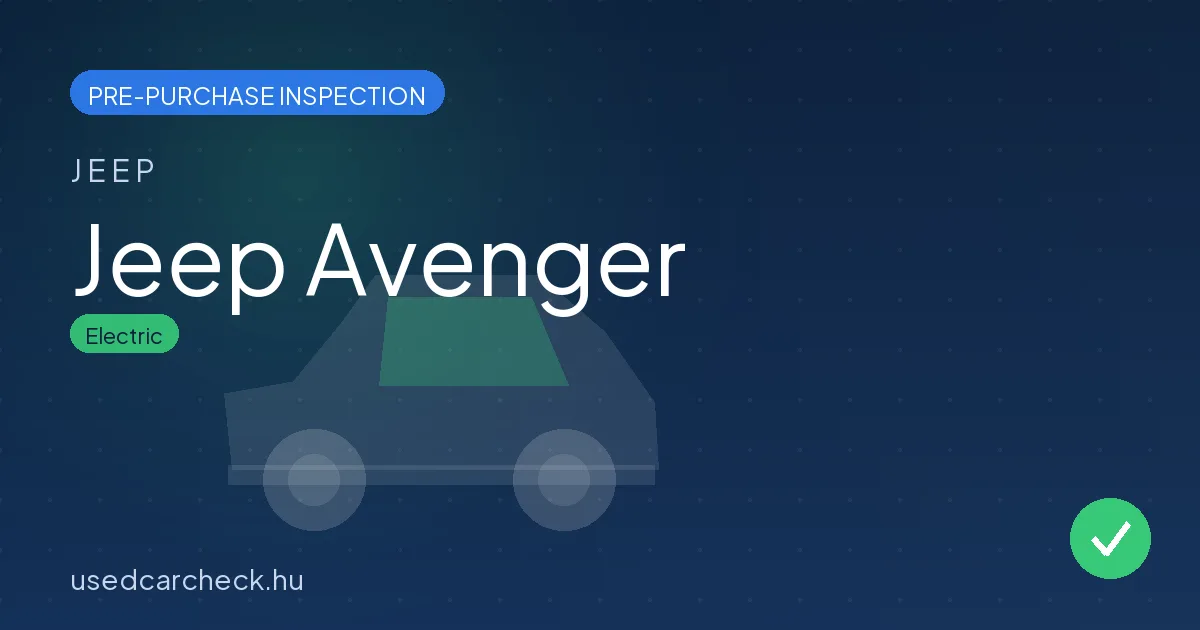 Jeep Avenger pre-purchase inspection