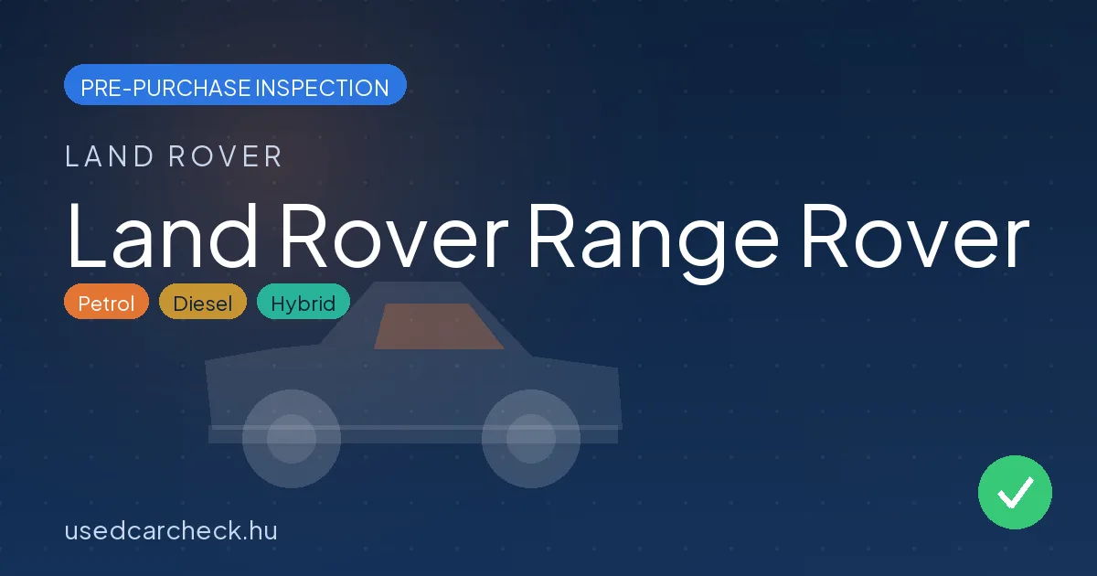 Land Rover Range Rover pre-purchase inspection