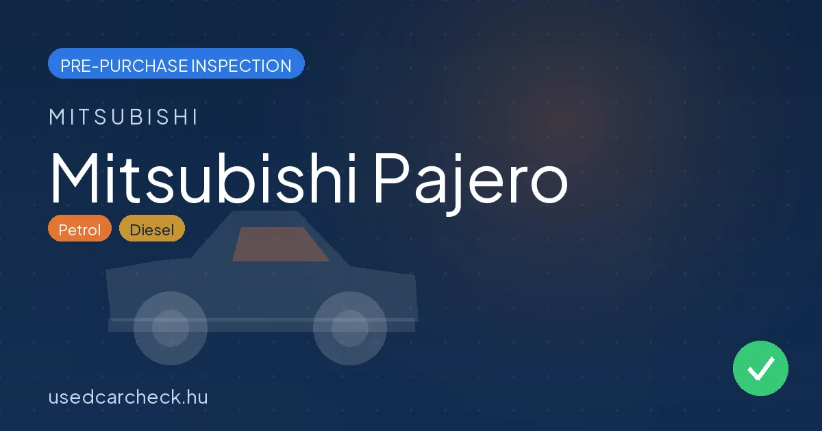 Mitsubishi Pajero pre-purchase inspection