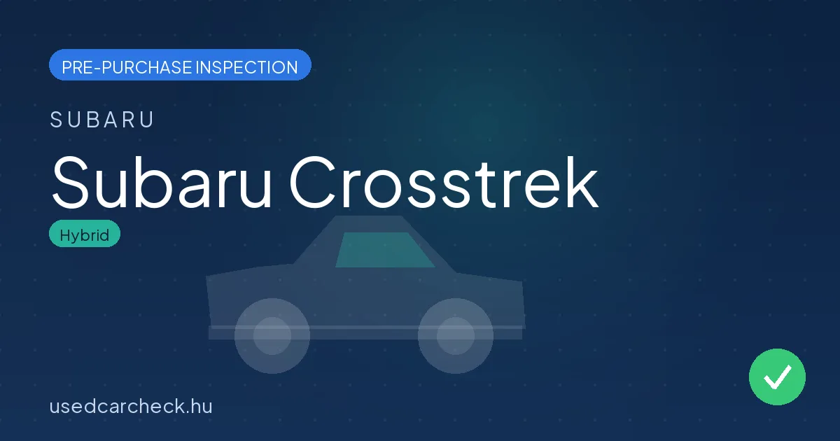 Subaru Crosstrek pre-purchase inspection
