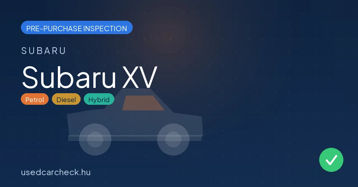 Subaru XV — pre-purchase car inspection in Budapest