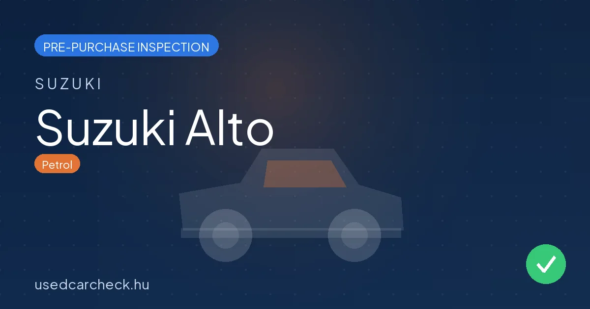 Suzuki Alto pre-purchase inspection
