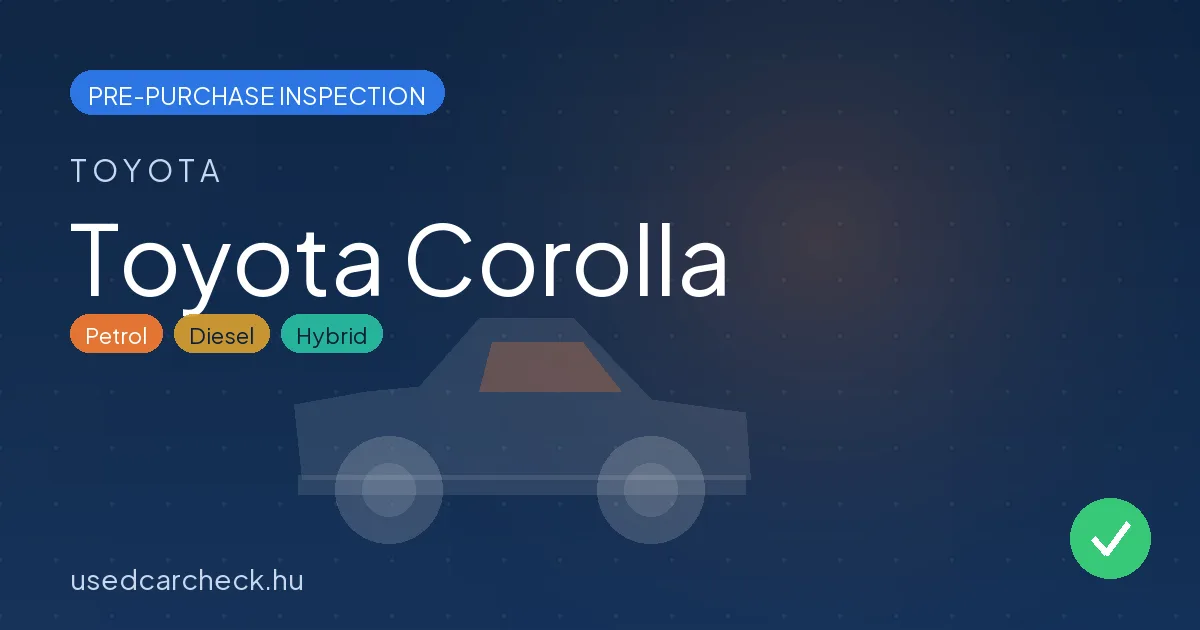 Toyota Corolla pre-purchase inspection