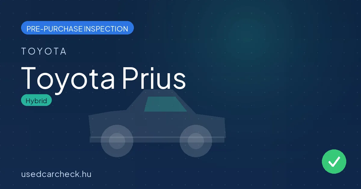 Toyota Prius — pre-purchase car inspection in Budapest
