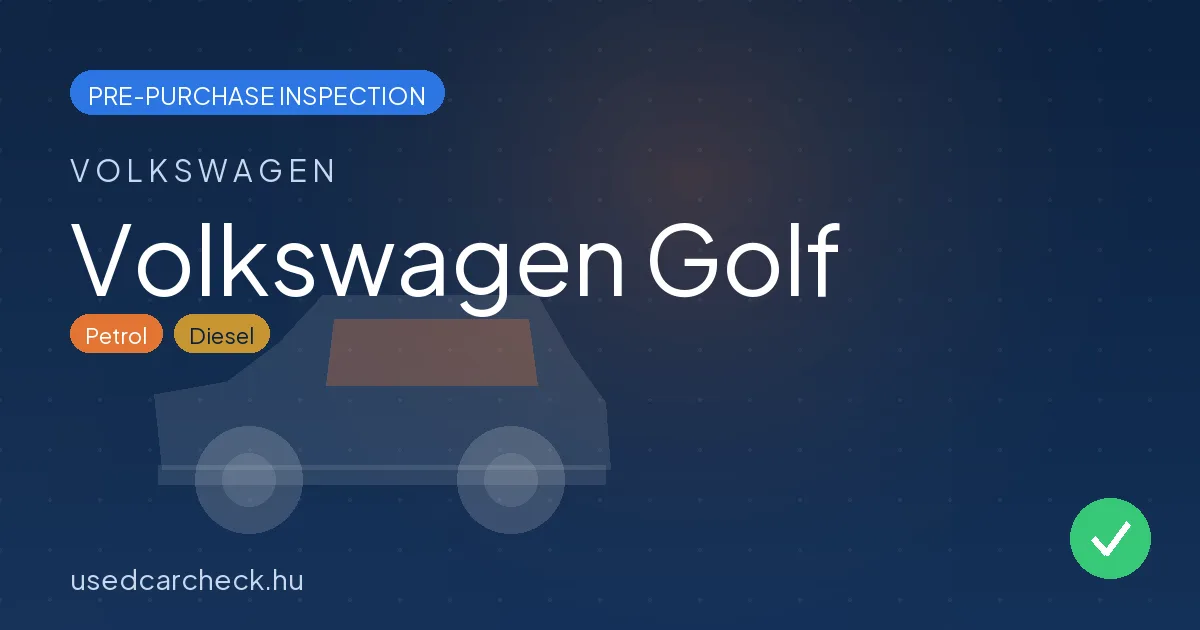 Volkswagen Golf pre-purchase inspection